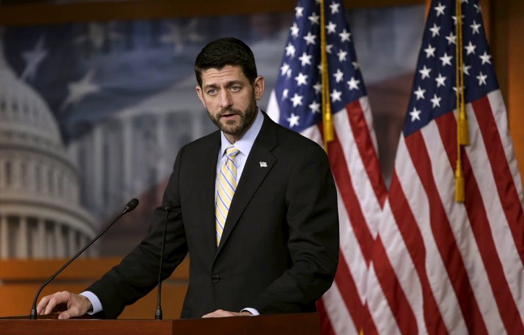 U.S. Speaker of the House Paul Ryan holds a news conference on Capitol Hill in Washington on Dec. 10 2015. Ryan said a deal will be released later today as congressional negotiators sort through the last provisions of a $1.1 trillion spending bill