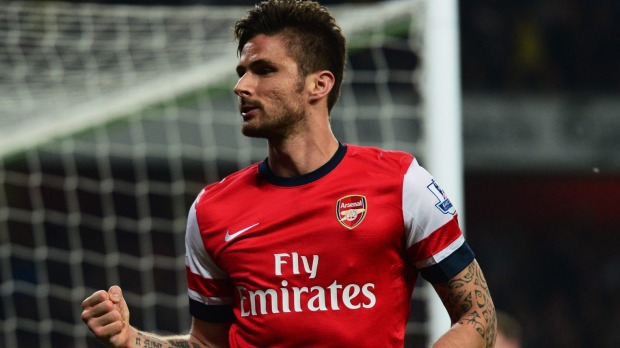 Olivier Giroud was the hat-trick hero for Arsenal