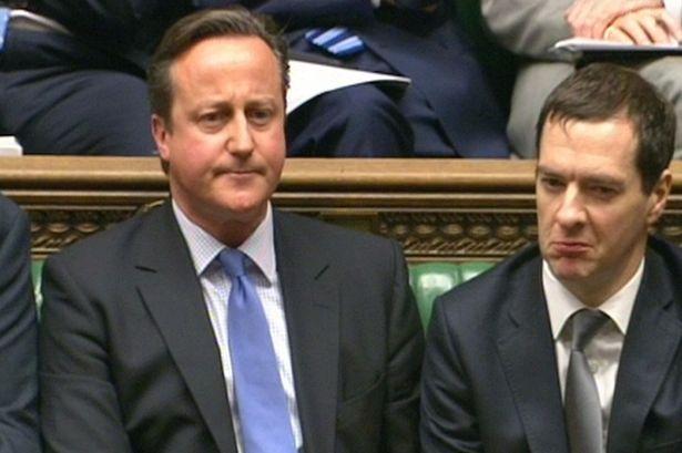 PA

David Cameron and George Osborne during the debate