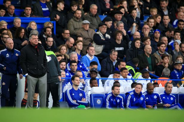 Sunderland manager Sam Allardyce stood on the touchline