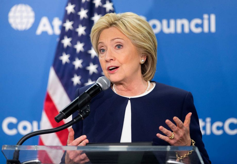 Democratic presidential candidate Hillary Clinton speaks at the Atlantic Council Women's Leadership in Latin America Initiative in Washington Monday Nov. 30 2015