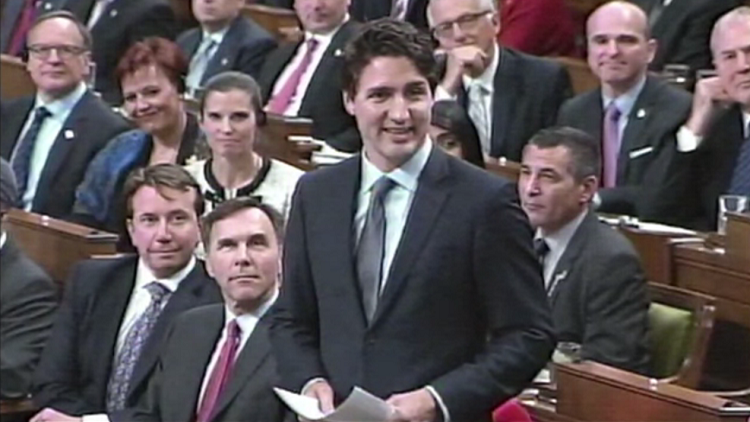 Prime Minister Justin Trudeau in House of Commons Dec 3 2015