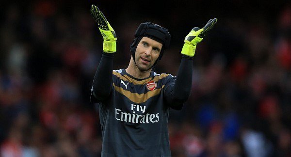 Petr Cech in Arsenal colours