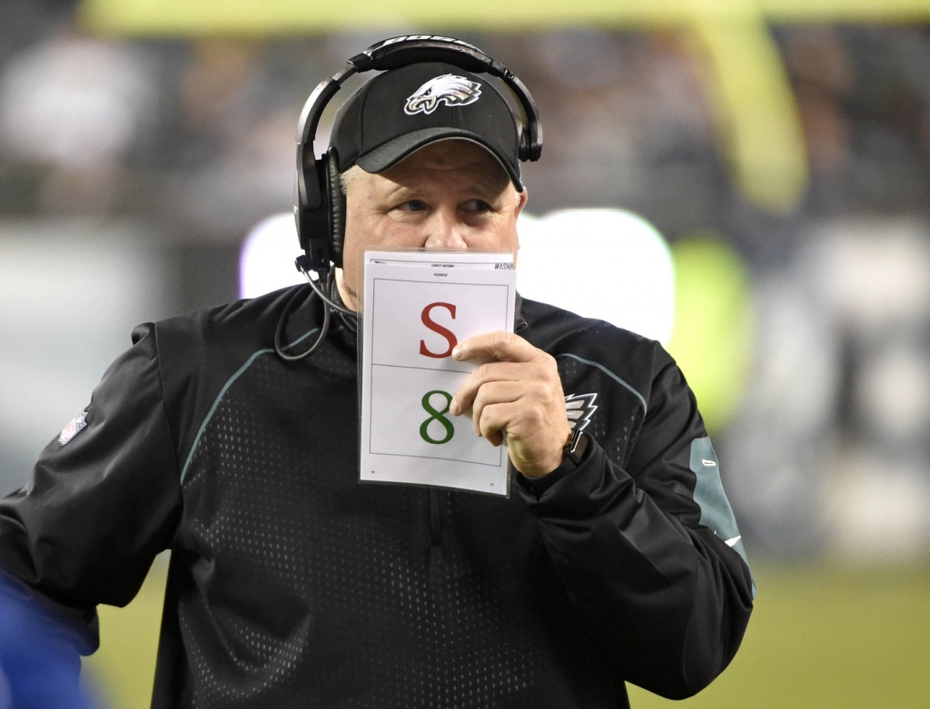 Philadelphia Eagles head coach Chip Kelly during the fourth quarter against the Washington Redskins