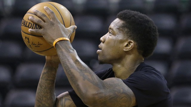 Phoenix Suns guard Eric Bledsoe shoots during practice before the start of their NBA basketball game against the Utah Jazz Monday Dec. 21 in Salt Lake City