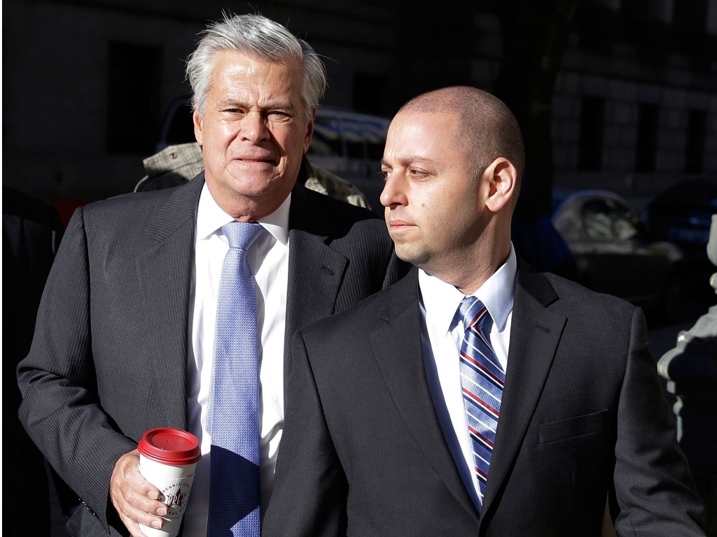 Skelos with his son Adam