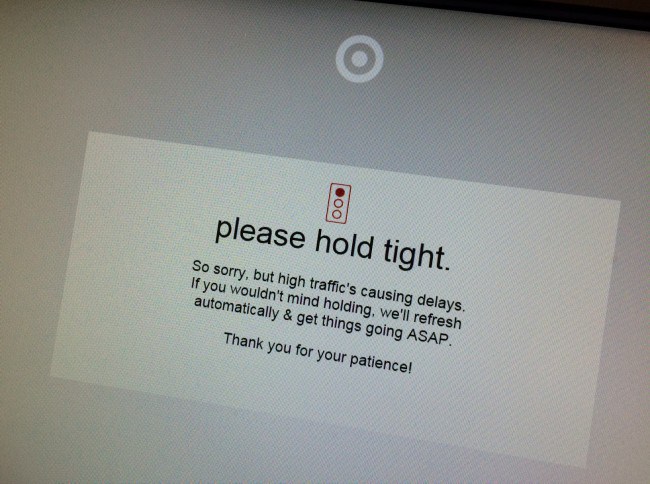 Target Website Down Due To “High Traffic”