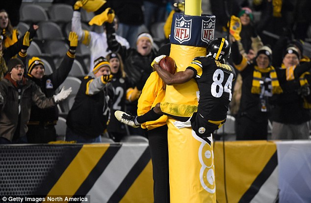 Pittsburgh Steelers wide receiver Antonio Brown admitted his celebrations went slightly wrong on Sunday