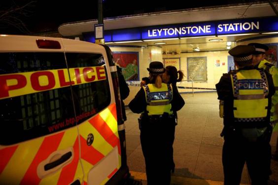 Police response Officers at the scene after the attack