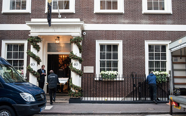 Preparations for the wedding of Frank Lampard and Christine Bleakley at the Arts Club London