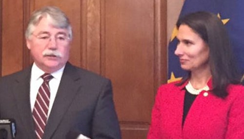 Indiana Attorney General Greg Zoeller was joined by National Safety Council CEO Debbie Hersman for the announcement