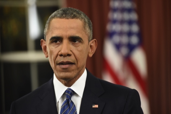 President Barack Obama addresses the nation from the Oval Office at the White House in Washington Sunday night Dec. 6 2016