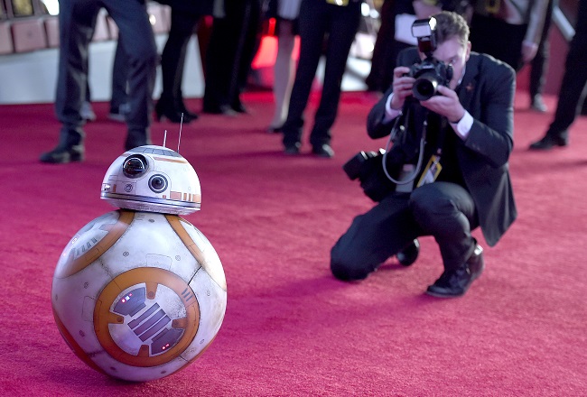 Film character BB-8 arrives at the world premiere of'Star Wars The Force Awakens at the TCL Chinese Theatre on Monday Dec. 14 2015 in Los Angeles