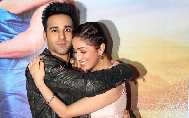 Pulkit Samrat and Yami Gautam during a promotional event for Sanam Re