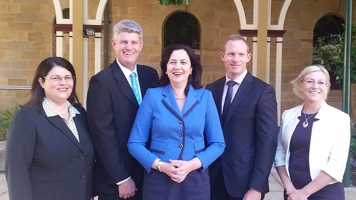 Queensland's four newest ministers will be officially sworn in during a ceremony in Brisbane