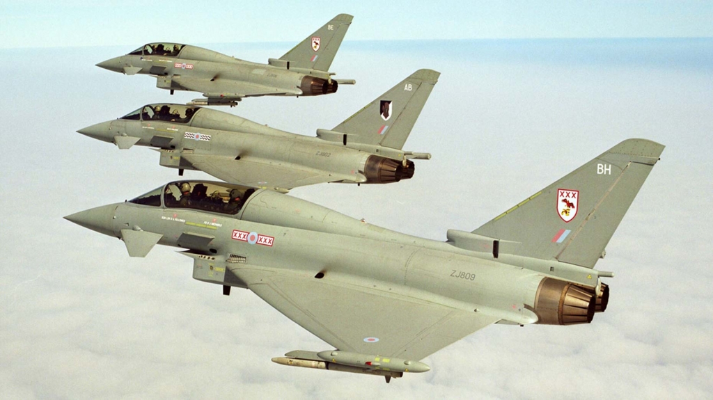 RAF Typhoon jets