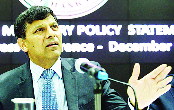 Reserve Bank of India governor Raghuram Rajan speaks during a news conference at the RBI headquarters in Mumbai on Dec 1. India’s central bank kept interest rates on hold Dec 1 citing rising inflation and ‘weakness’ in Asia’s third-larges