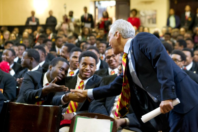 Rahm Emanuel during a previous visit to Urban Prep. City of Chicago