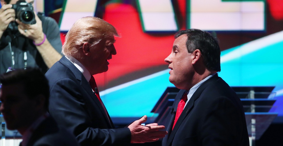 Donald Trump and Chris Christie after the CNN debate