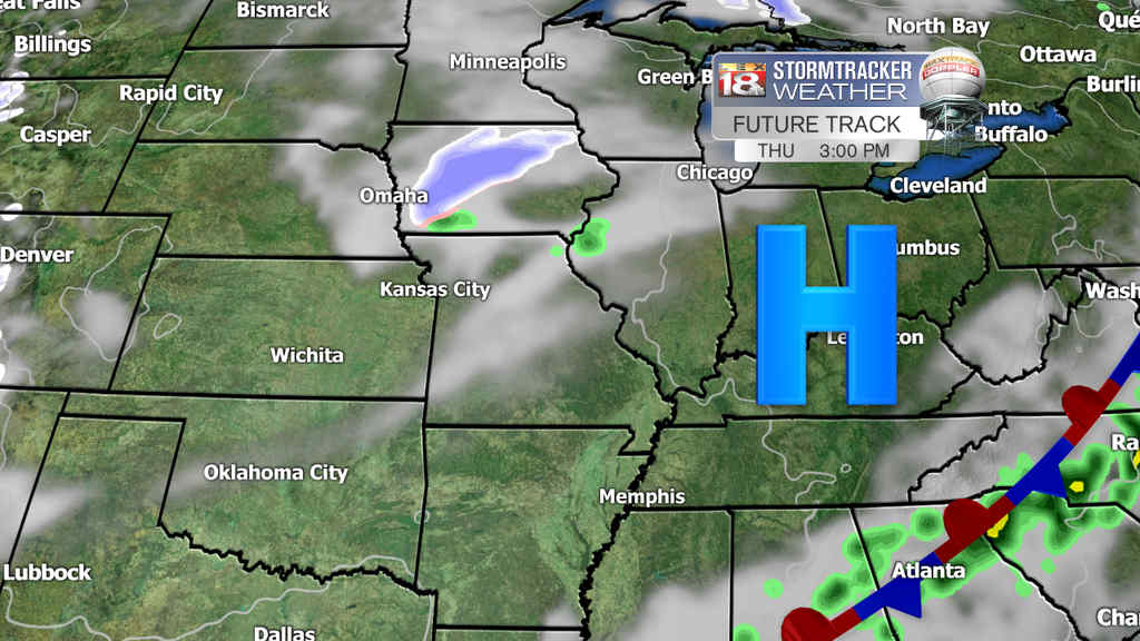 Warm and breezy with a chance for storms Wednesday