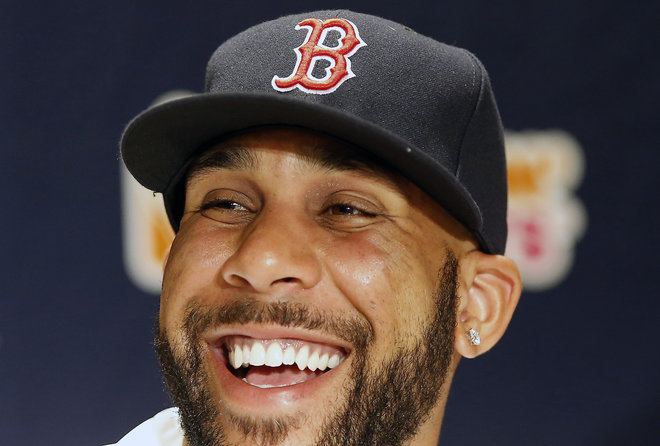 Boston Red Sox pitcher David Price smiles at a press conference announcing his signing by the Boston Red Sox at Fenway Park in Boston Friday Dec. 4 2015