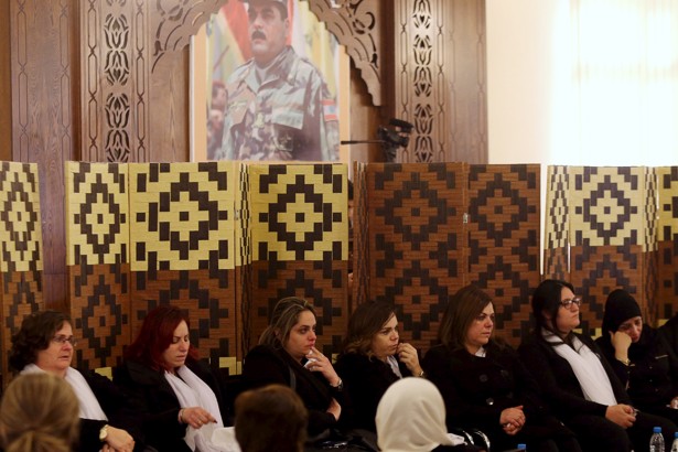 Relatives of Samir Kuntar the Hezbollah leader who was killed in an Israeli air strike in Damascus early on Sunday.         
                     Hasan Shaaban  Reuters