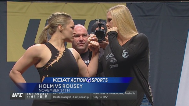 Holm Rousey smack talk drought comes to an end