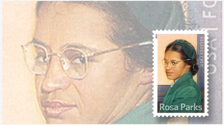 Rosa Parks who took a stand against racial segregation on Dec. 1 1955 was honored on a forever stamp issued in 2013