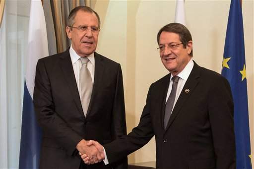 Lavrov meeting Kasoulides at foreign ministry