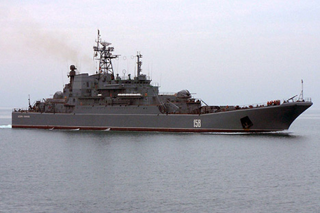 Russian landing ship Caesar Kunikov.            Source