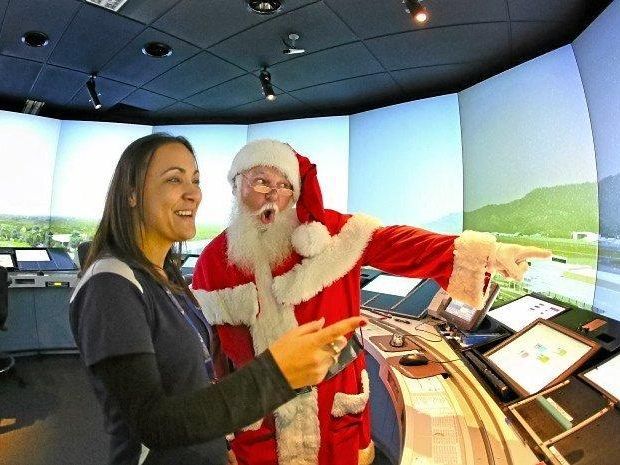 Santa visits Airservices before his big flight this Christmas Eve