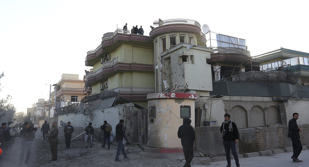 Afghan security perssonel inspect the Spanish Embassy in Kabul Afghanistan Saturday Dec. 12 2015