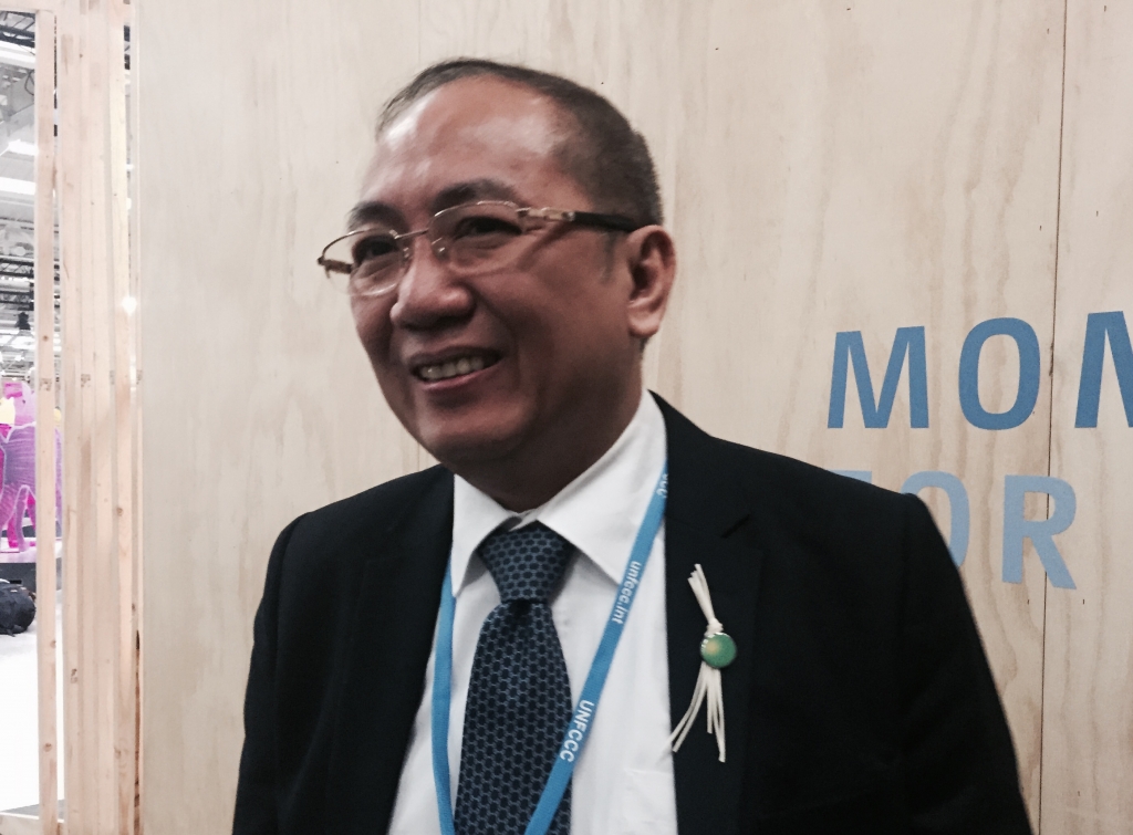 Secretary Manny de Guzman of the Climate Change Commission at the 21st Conference of Parties in Paris