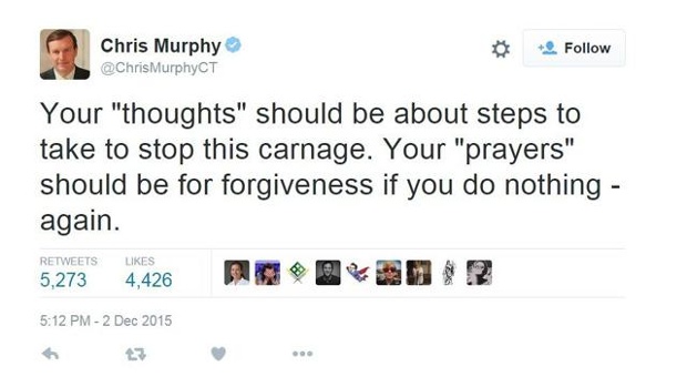 Chris Murphy thoughts and prayers tweet