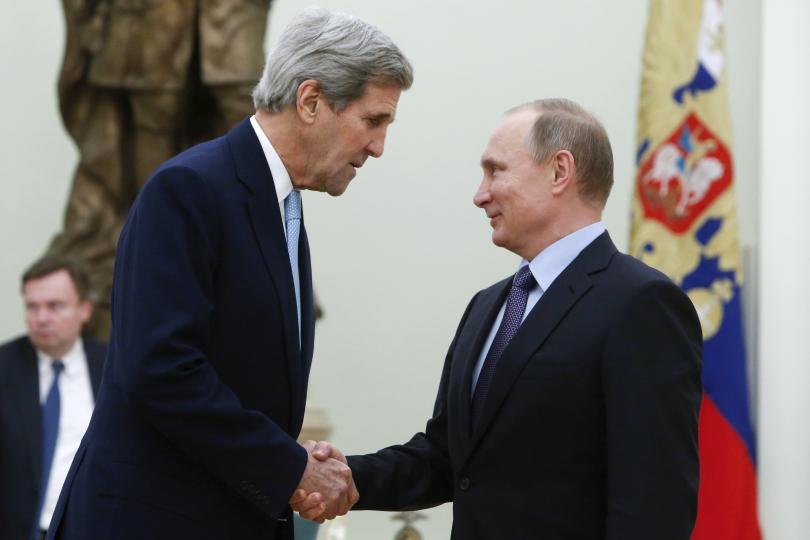 Secretary of State John Kerry meets Russian President Vladimir Putin in Moscow