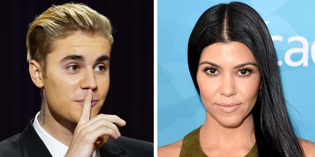 Singer Justin Bieber and TV personality Kourtney Kardashian