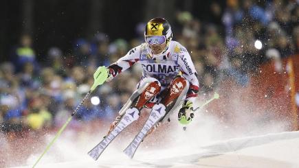 Marcel Hirscher narrowly avoided a crash with a drone