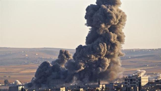 Smoke rises in Syria's Kobani after an airstrike by the US-led coalition on November 8 2014