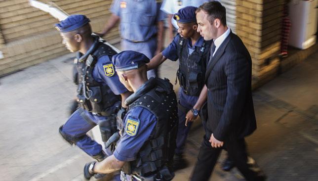 Pistorius leaving court during his trial