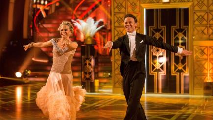 Kellie Bright and Kevin Clifton during a dress rehearsal for Strictly Come Dancing