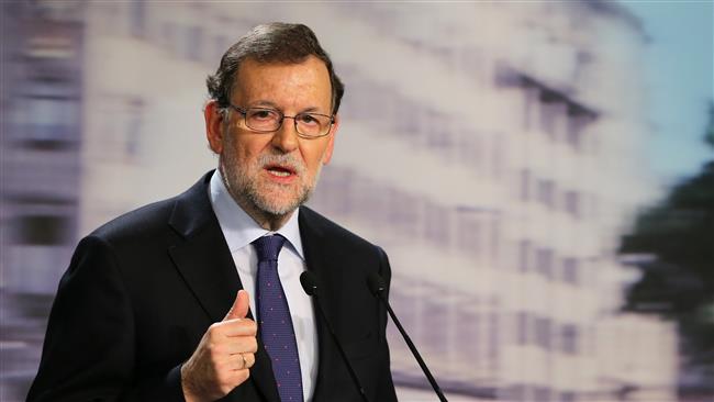 Spanish Prime Minister Mariano Rajoy speaks during a press conference after the national executive meeting of the Popular Party in Madrid