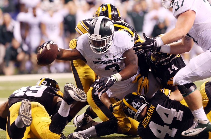 Michigan State Football Watch LJ Scott's game-winning TD vs. Iowa