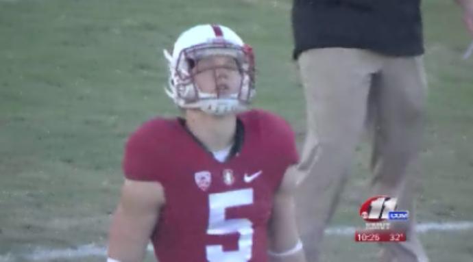 Stanford's Christian Mc Caffrey is one of the three finalists for the Heisman trophy.		Cary Edmondson-USA TODAY Sports