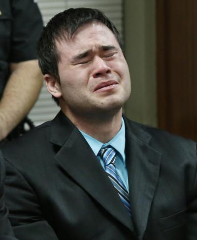 Daniel Holtzclaw cries as the verdicts are read in his trial in Oklahoma City