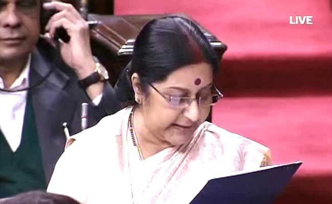 Sushma Swaraj to give statement in Parliament on Pak visit on Dec.14