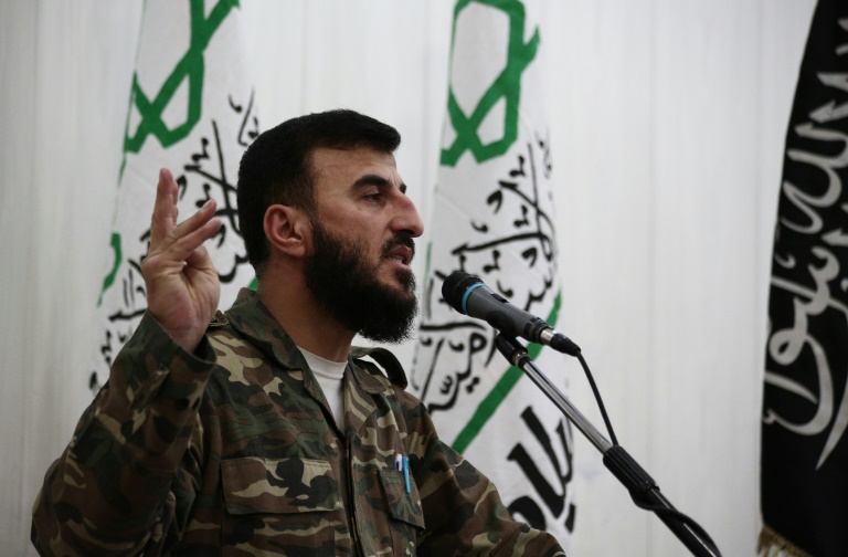 AFP  File  Abd Doumany Zahran Alloush commander of Jaish al Islam Syrian opposition faction