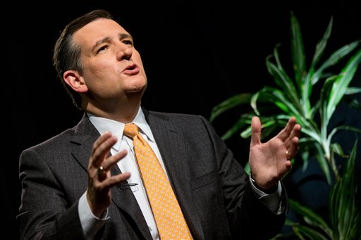 Republican presidential candidate Sen. Ted Cruz R-Texas speaks during an interview with the Associated Press in Washington Tuesday Dec. 1 2015. Cruz outlined an approach to foreign policy inspired by Ronald Reagan saying he would restore the America