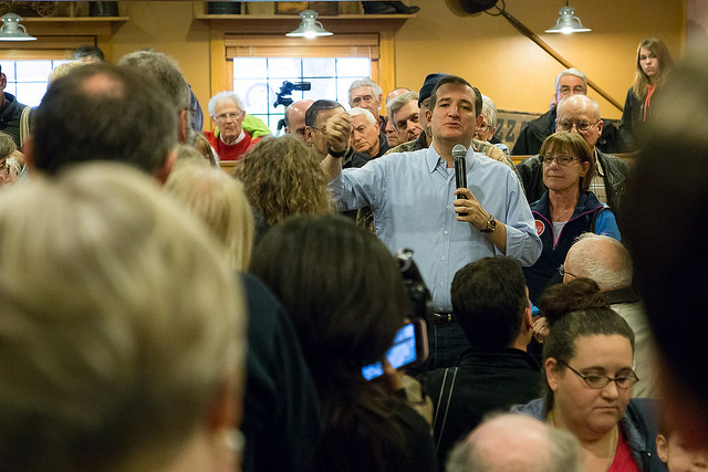 Ted Cruz campaigning in Iowa