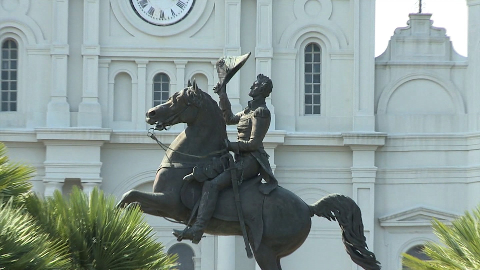 The Andrew Jackson monument in New Orleans. The city council will vote on whether or not to remove the monuments. Embargoed to New Orleans LA