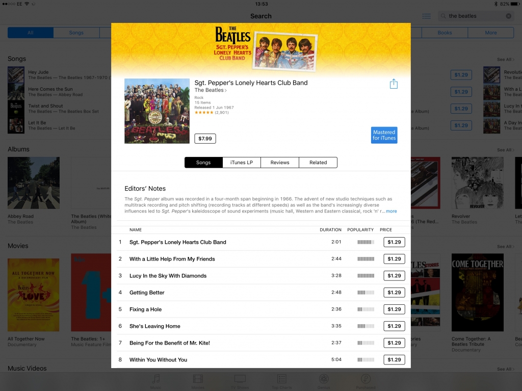 The Beatles music catalog is already available on the iTunes Store. Soon however you'll be able to stream it too